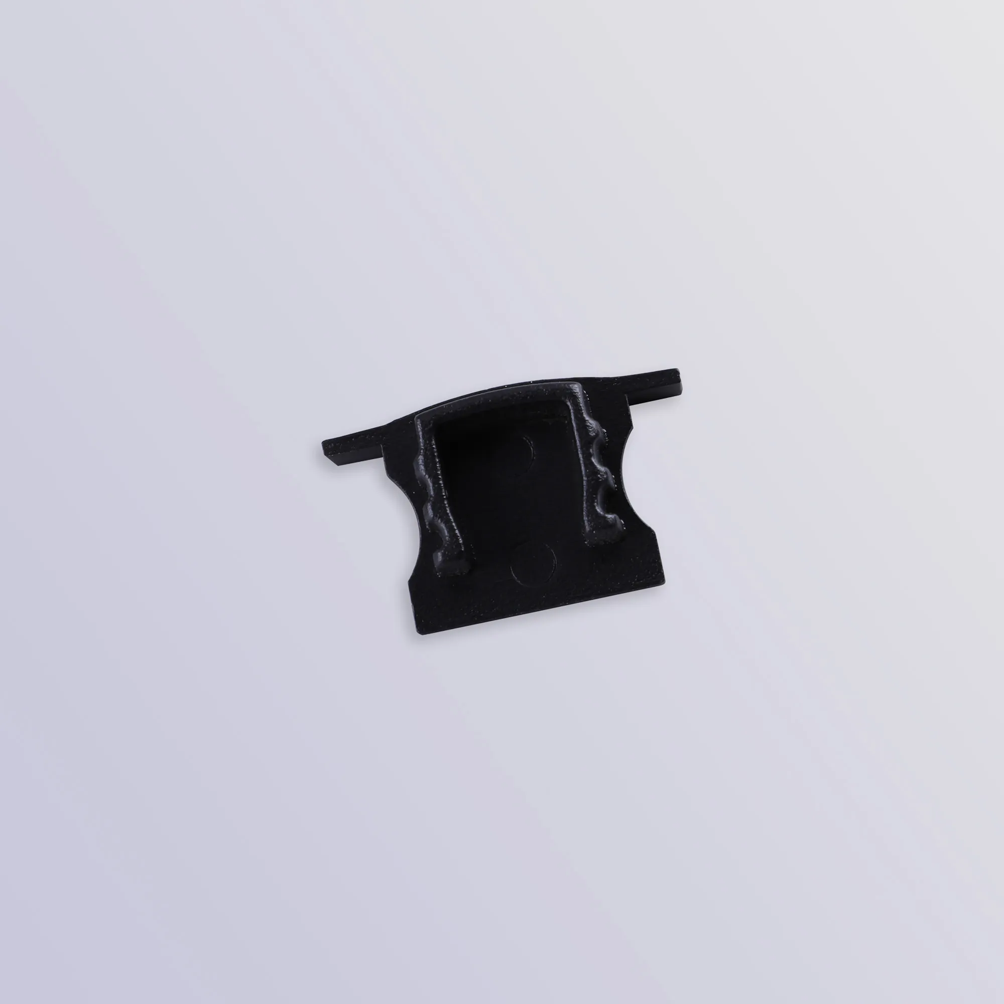 Tiras 17.3 x 15.3mm Black Recessed Profile End Cap Without Hole (1pc) for M7408 M7414  Mantra Fusion Tiras LED Profile